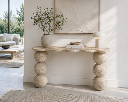 Natural Console Table, Sculptural Stone Entryway Table, Organic Modern Console, Natural Stone Hallway Furniture