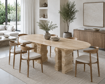Natural Dining Table, Organic Modern Stone Table, Sculptural Natural Stone Dining Table, Custom Dining Room Furniture
