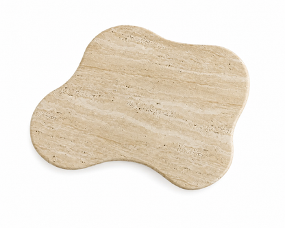 Travertine Coffee Table, Organic Stone Sculptural Living Room Furniture