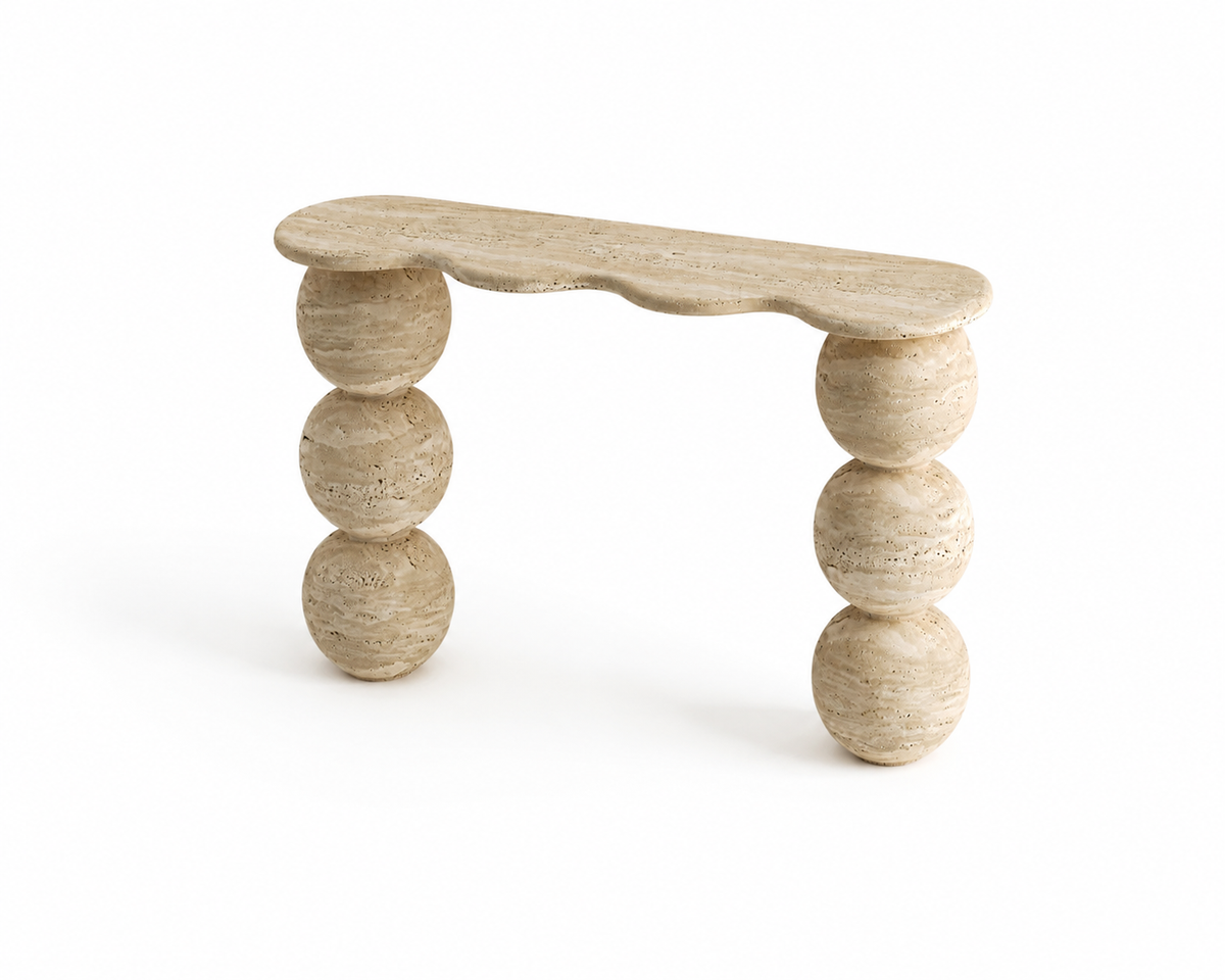 Natural Console Table, Sculptural Stone Entryway Table, Organic Modern Console, Natural Stone Hallway Furniture